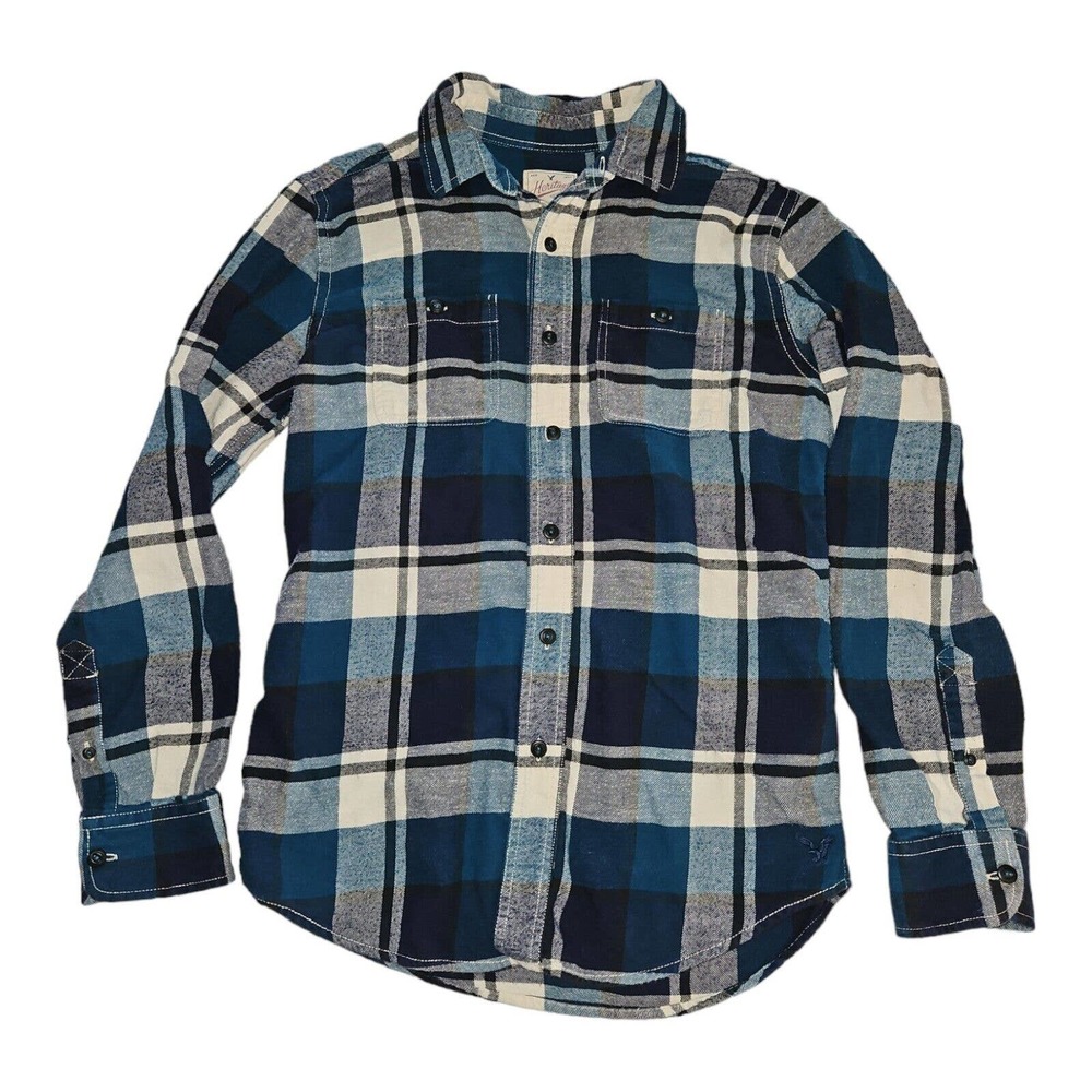 American Eagle Outfitters Heritage Flannel Women's S/P Long Sleeve Casual Preppy